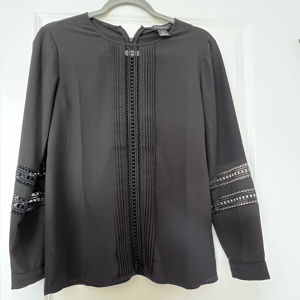 Chico's Black Embellished Blouse